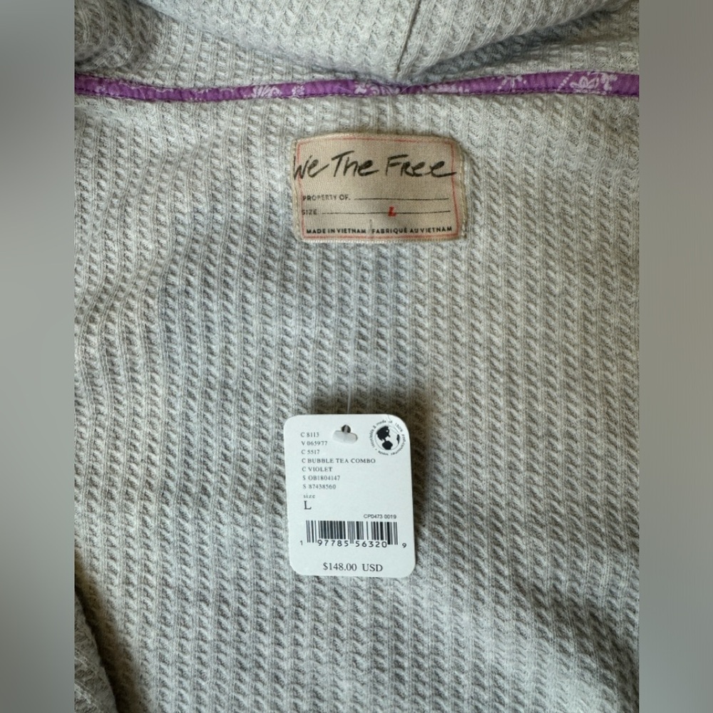 NWT $148 We The Free People By Your Side Hoodie Zip Up - Picture 11 of 14